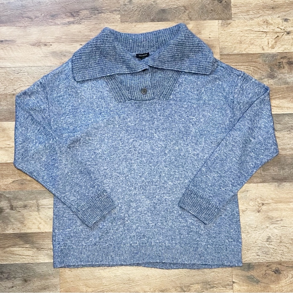 Talbots | Breton Button Collar Pullover Knit Swea… - image 1